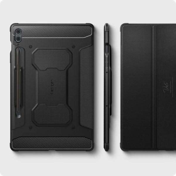 SPIGEN RUGGED ARMOR PRO GALAXY TAB S9 FE+ PLUS 12.4 X610 / X616B BLACK (ACS06856) - Image 16